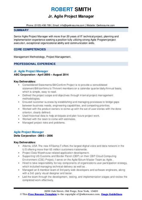 10 Agile Project Manager Resume Samples And Templates For 2025