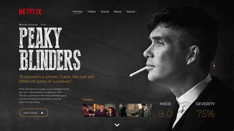 Peaky Blinders Landing Page Behance