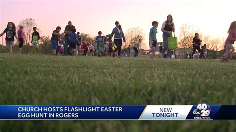 Rogers Church Hosts Flashlight” Easter Egg Hunt