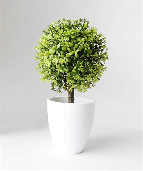 Amazon｜人工観葉植物 癒しのグリーン インテリア 造花 丸い かわいい ミニサイズ トピアリー ボール V545｜人工観葉植物