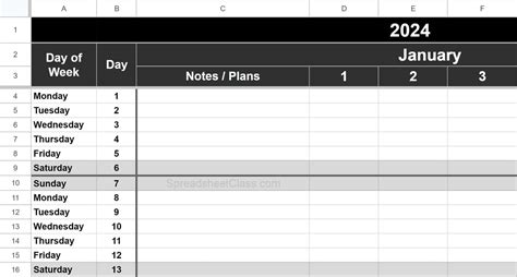 Year Calendar Google Sheets Jerry J Smith