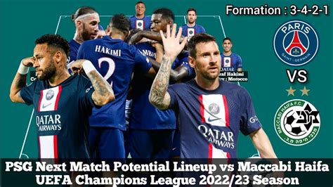 Psg Next Match Potential Lineup Vs Maccabi Haifa Uefa Champions League