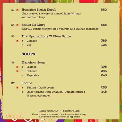 Menu Of Citrus Cafe Lemon Tree Premier Hitech City Hyderabad