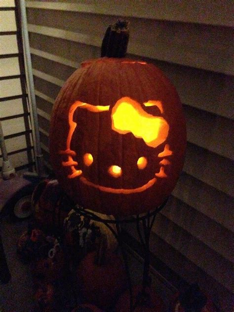 Hello Kitty Jack O Lantern Jack O Lantern Pumpkin Carving Hello Kitty