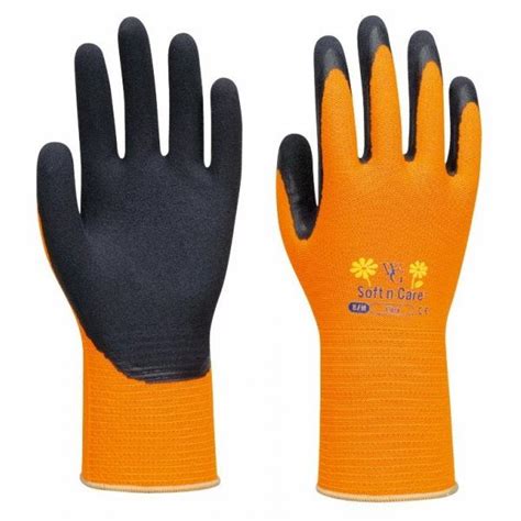 Withgarden Soft N Care Orange Gloves Uk