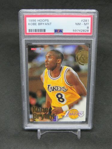 1996 97 NBA HOOPS KOBE BRYANT 281 RC ROOKIE PSA 8 LOS ANGELES LAKERS