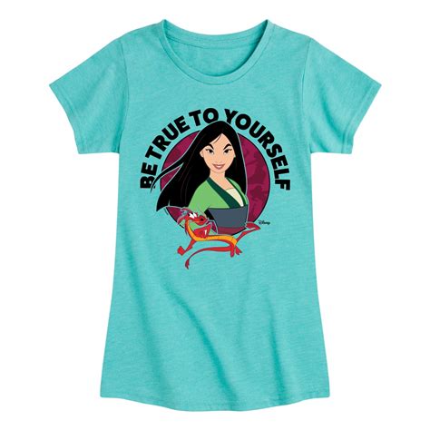 Disney Princess Mulan And Mushu Be True To Yourself Girls Fitted