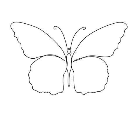 Dessin Continu D Une Ligne De Papillon Illustration Vectorielle D Art