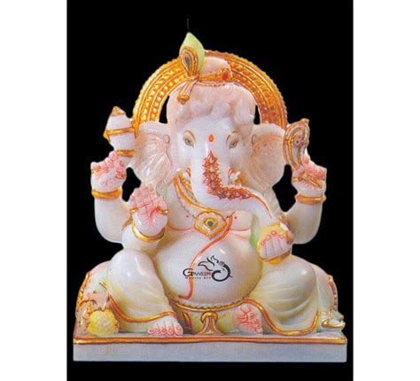 Multicolor Jaipur White Marble Lord Ganesha Statue At Rs 20000 In Jaipur