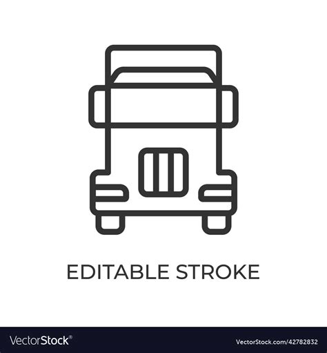 Truck front view Royalty Free Vector Image - VectorStock