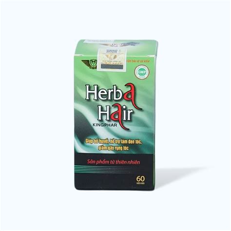 Viên uống Herba Hair Kingphar bổ huyết hỗ trợ làm đen tóc 60 viên