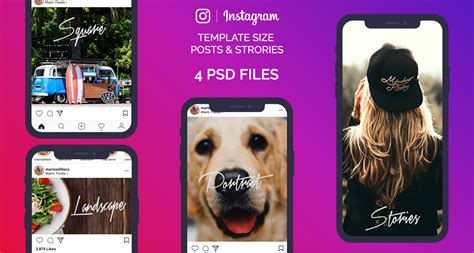 FREE Instagram Images Sizes Template On Behance