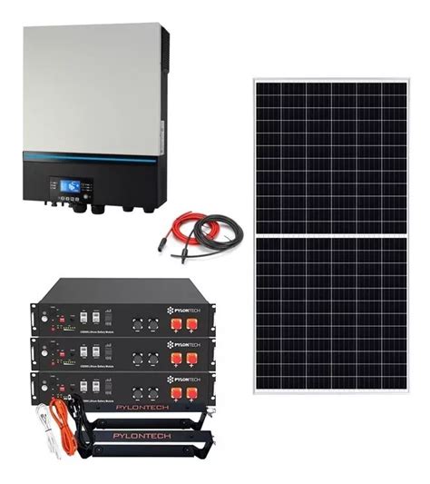 Ripley KIT SOLAR FOTOVOLTAICO 8000W HÍBRIDO BASE