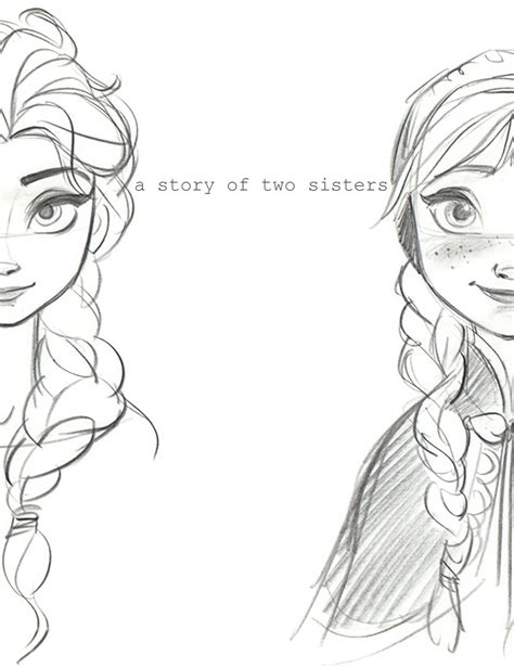 Esa Sketches Frozen Anna And Sisters