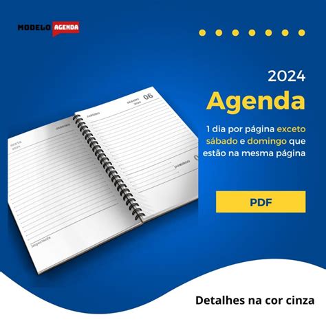 Miolo de Agenda Editável 2024 Coreldraw Diária M02 sem Horas