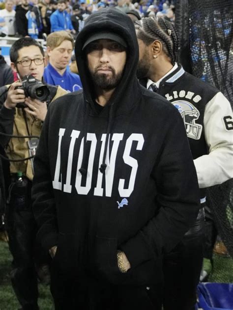 Eminem Detroit Lions Black Hoodie - Super Star Jacket