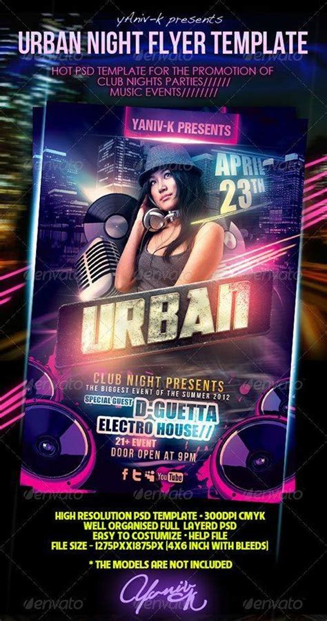 Top 10 Best Urban Party Psd Flyer Templates