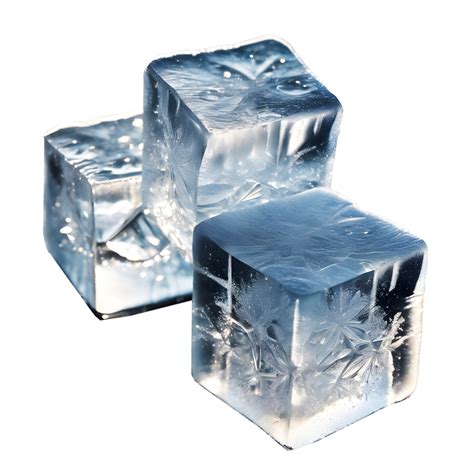 Frozen two ice cubes. AI-Generated 44844604 PNG