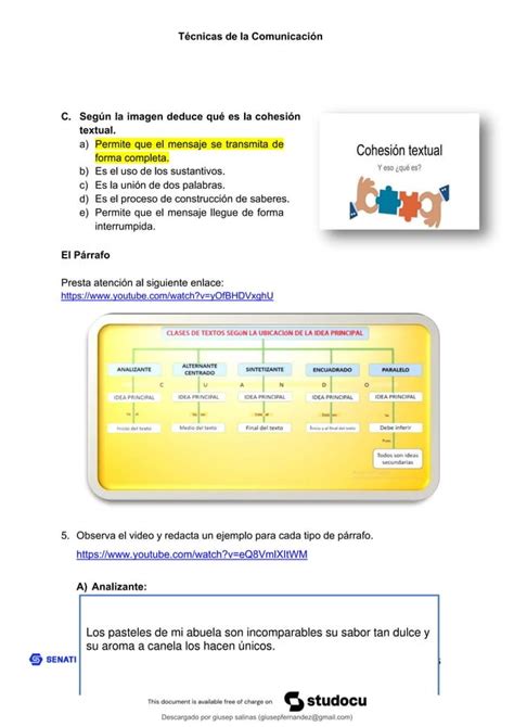 Spsu Ejercicio T Tecnicas De La Comunicacion Pdf