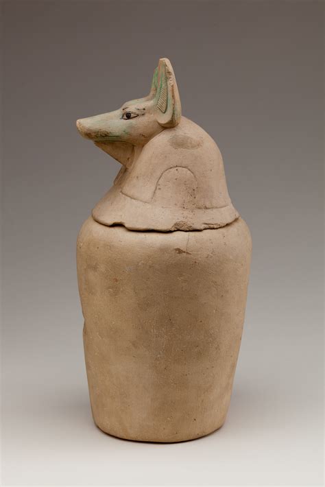 Canopic Jar Representing The Deity Duamutef Late Period Saite The