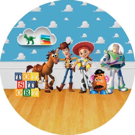 Painel Redondo Tecido Sublimado 3D Toy Story FRD 3935 Felicitá