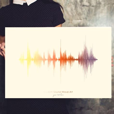 Sound Wave Art on Canvas Soundwave Art Print Custom | Etsy