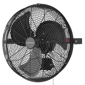 Hampton Bay In Speed High Velocity Black Wall Mount Fan With