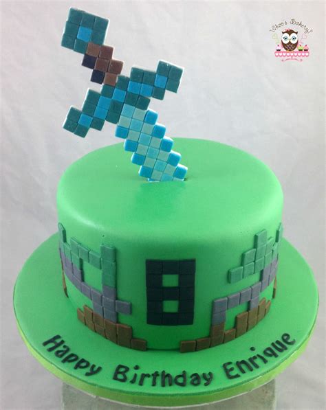 Minecraft Cake Diamond Sword Minecraft Birthday Cake Minecraft