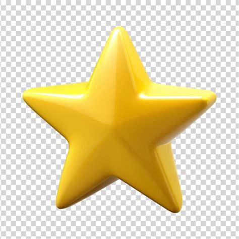 Premium Psd D Yellow Star Isolated On White Background