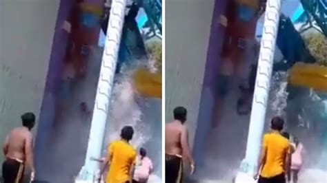 Dramático Accidente Un Tobogán De Agua Se Partió Y 15 Niños Cayeron Al