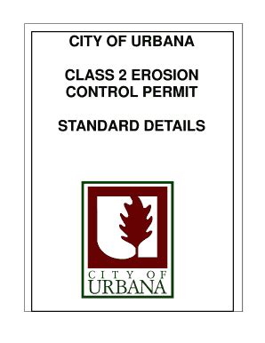 Fillable Online Urbanaillinois City Of Urbana Class Erosion Control