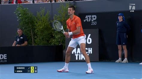 Novak Djokovic Vs Sebastian Korda Highlights Adelaide International