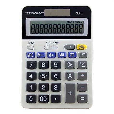 Calculadora De Mesa 12 Dig Mod Pc241 Bat Solar Procalc Unidade