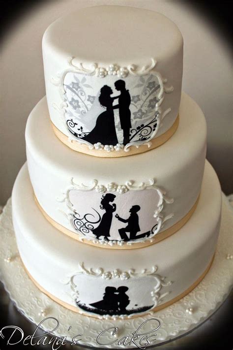 Cake - Silhouette Wedding Cake #2719157 - Weddbook