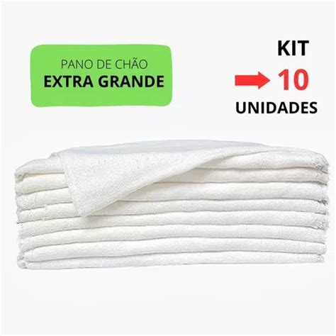 Kit 10 Pano De Chão Branco Grande Saco Duplo Algodão Atacado MercadoLivre