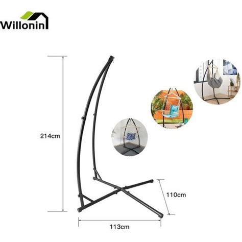 Willonin Support Pour Fauteuil Suspendu Hauteur Cm Soutien De