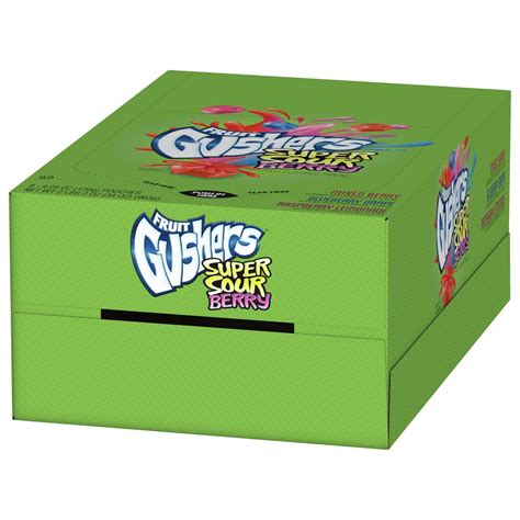 Fruit Gushers Gushers Super Sour Berry Fruit Flavored Snacks 8 Count 8