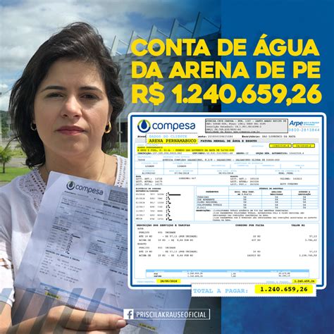 Blog Jornal Sináculo Arena De Pernambuco Tem Conta De Água De R 1240