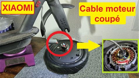 Réparer le CÂBLE MOTEUR coupé abimé sur trottinette électrique Xiaomi