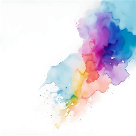 Premium Ai Image Abstract Watercolor On A White Background The Color