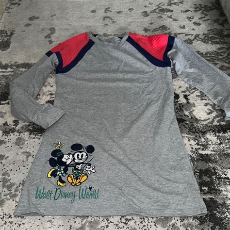 Disney Dresses Walt Disney World Gray Mickey And Minnie Long Sleeve