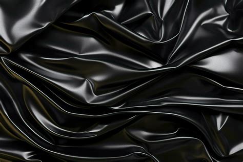 Crumpled black leather material textured fabric. 27887083 Stock Photo ...