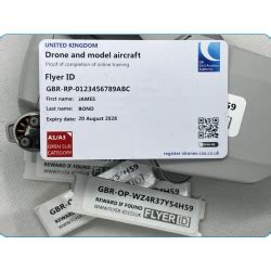 Caa Drone Id Cards Flyer Id Cards Operator Id Stickers