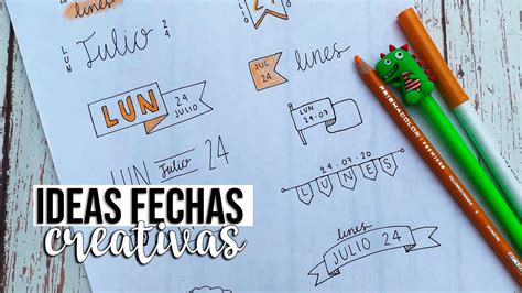 Como Hacer APUNTES BONITOS FECHAS BONITAS Para Tus APUNTES YouTube