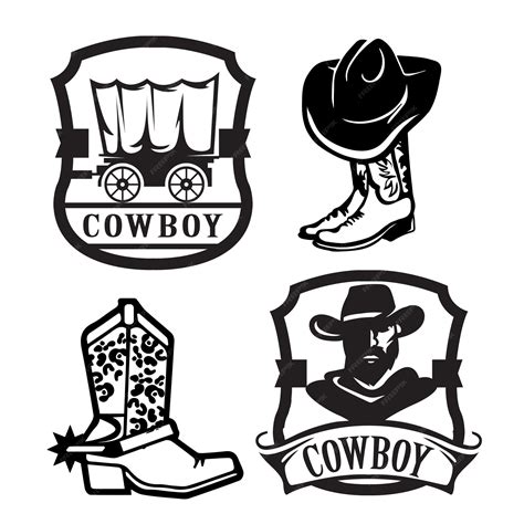 Premium Vector Set Of Cowboy Western Logo Vector Template