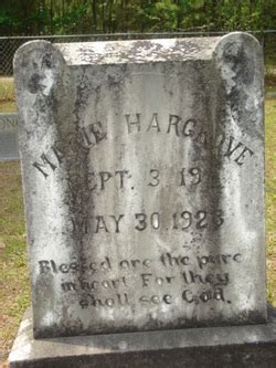 Marie Hargrove M Morial Find A Grave