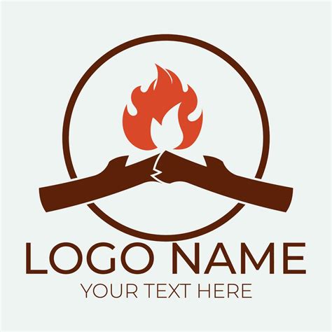 Bonfire logo design template illustration. 23794755 Vector Art at Vecteezy