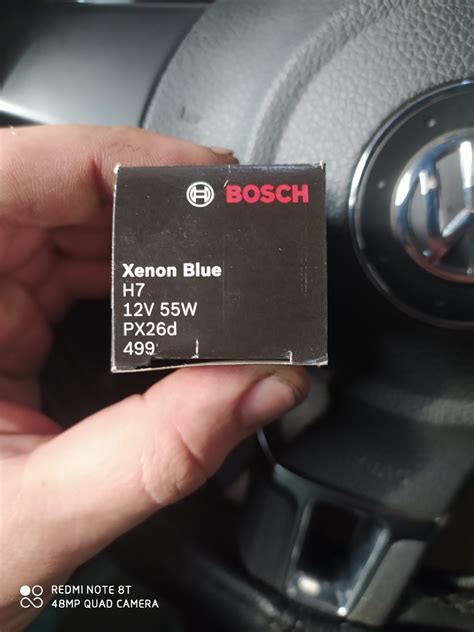 1987302075 Лампа XENON BLUE H7 12V 55W Bosch. Замена ламп ближнего ...