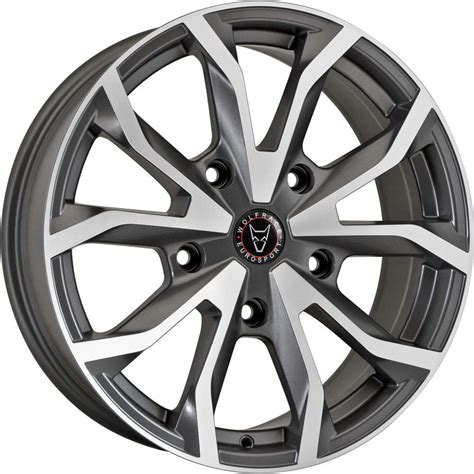 8x18 Wolfrace Eurosport Assassin Trs Gunmetal Polished Alloy Wheels