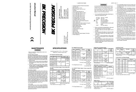 Bk Precision 389a Test Bench Instruction Manual Pdf Download Manualslib